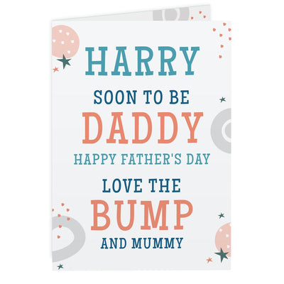 Personalised Memento Personalised From the Bump Father's Day Card