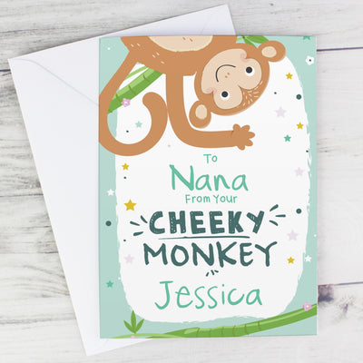 Personalised Memento Personalised From Your Cheeky Monkey Card