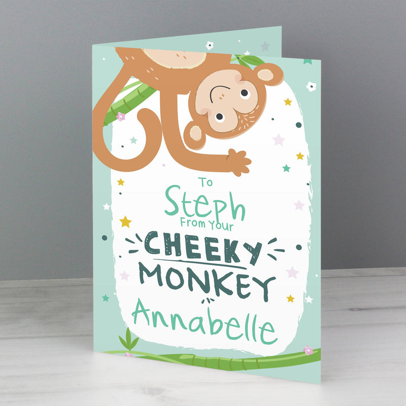 Personalised Memento Personalised From Your Cheeky Monkey Card