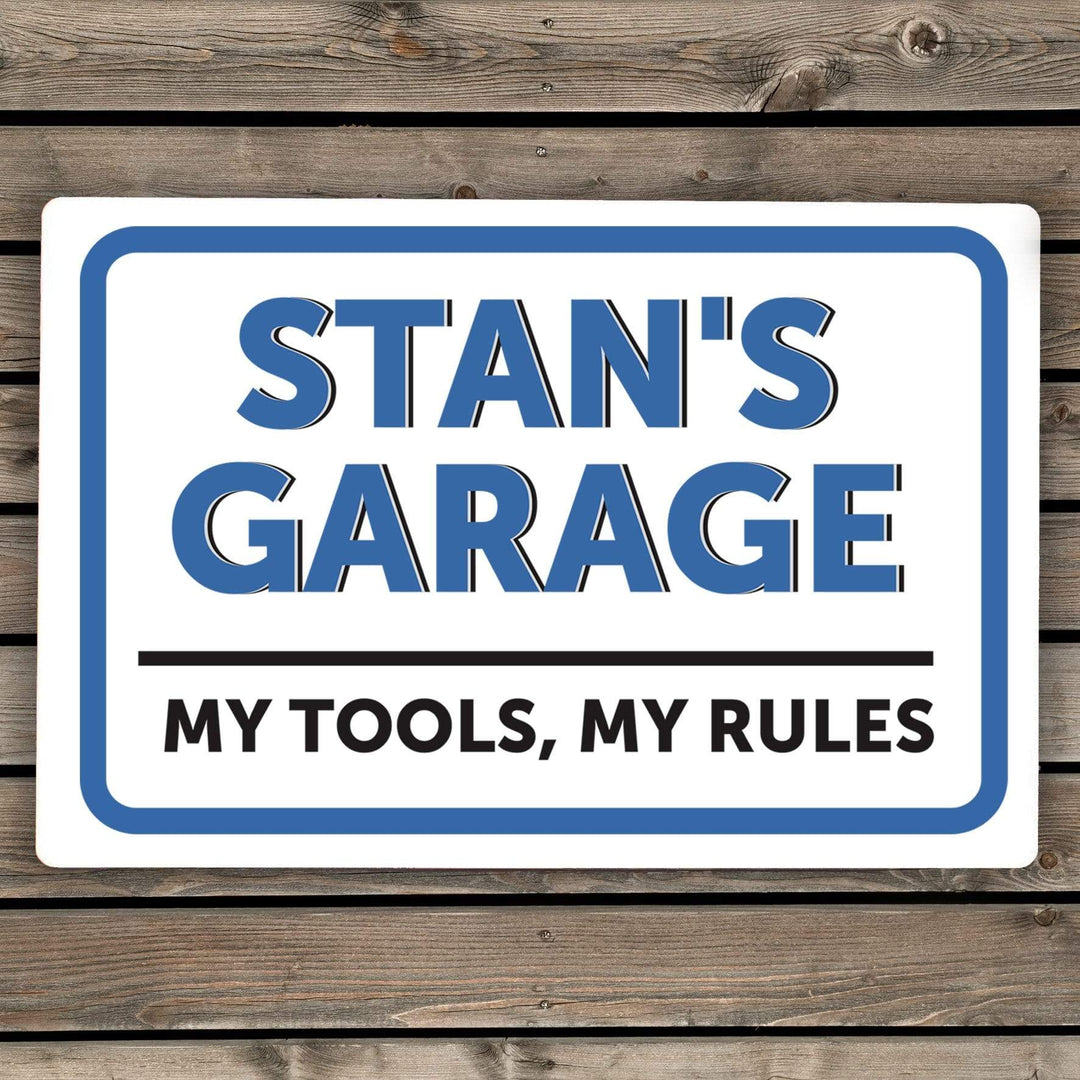 Personalised Memento Hanging Decorations &amp; Signs Personalised Garage Plaque