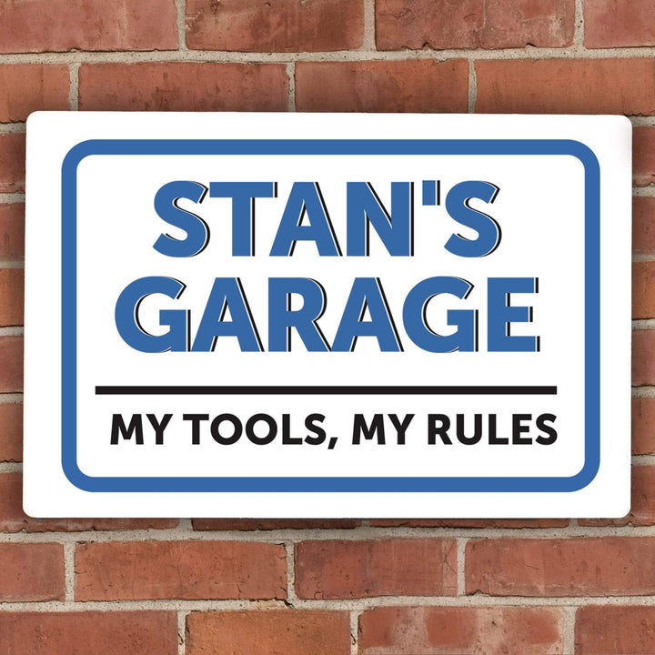 Personalised Memento Hanging Decorations &amp; Signs Personalised Garage Plaque