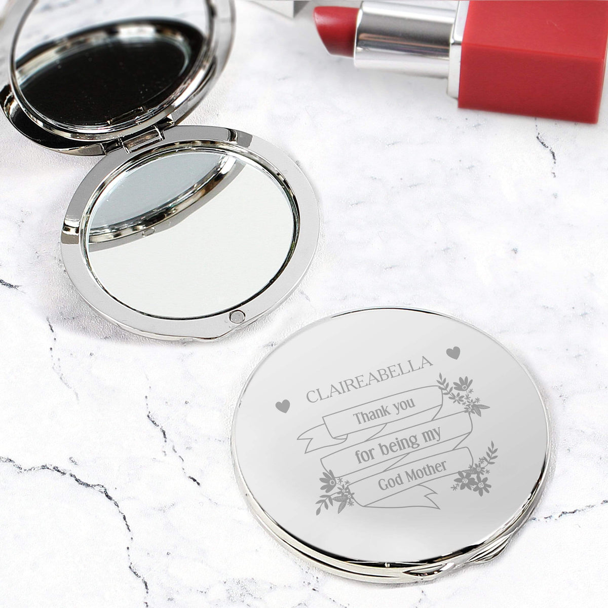 Personalised Memento Keepsakes Personalised Garden Bloom Compact Mirror