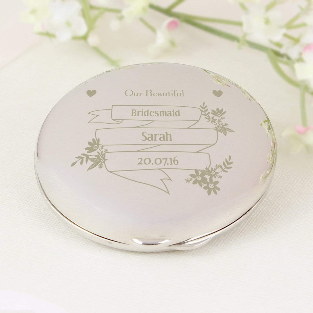 Personalised Memento Keepsakes Personalised Garden Bloom Compact Mirror