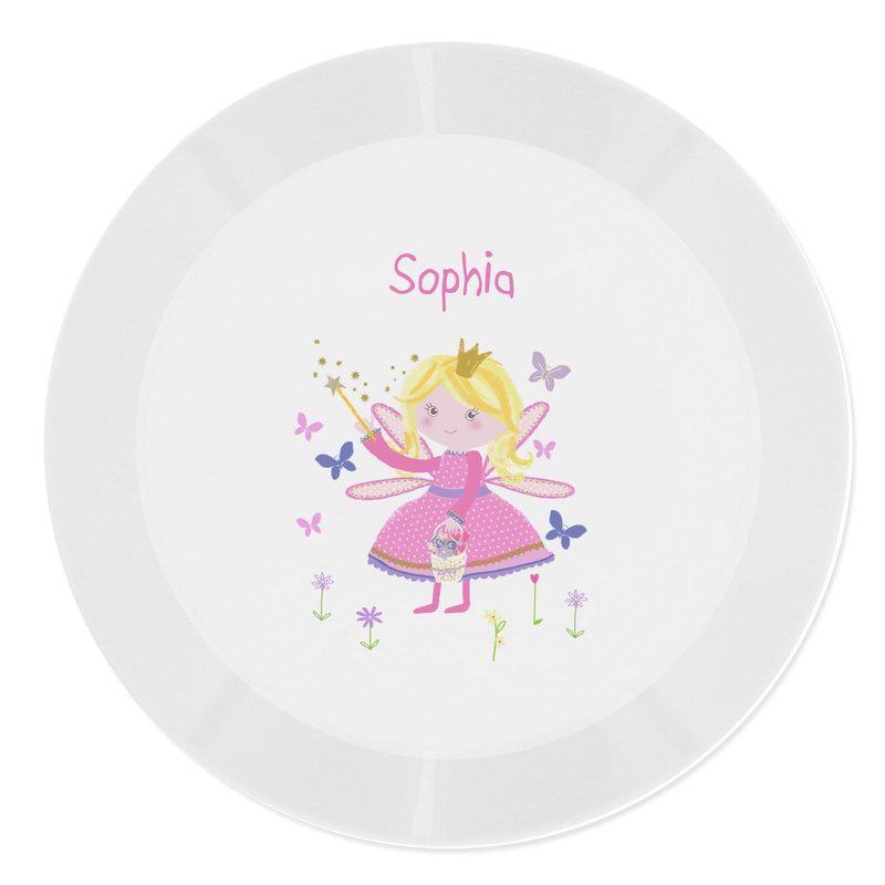 Personalised Memento Mealtime Essentials Personalised Garden Fairy Plastic Plate