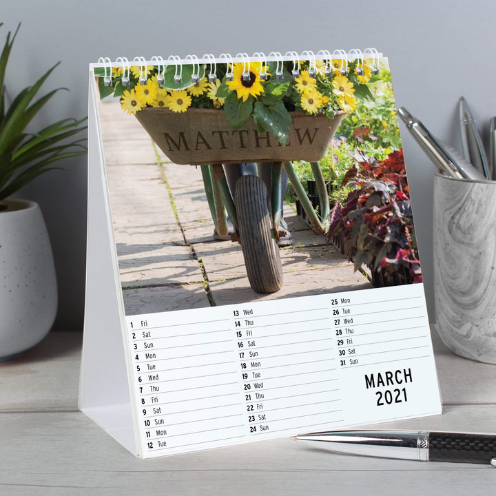 Personalised Memento Stationery &amp; Pens Personalised Gardening Desk Calendar