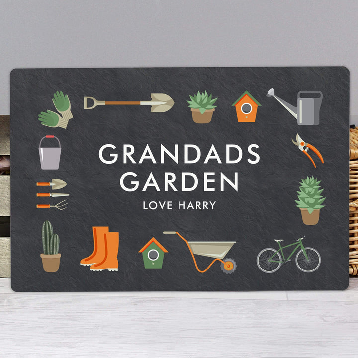Personalised Memento Hanging Decorations &amp; Signs Personalised Gardening Metal Sign