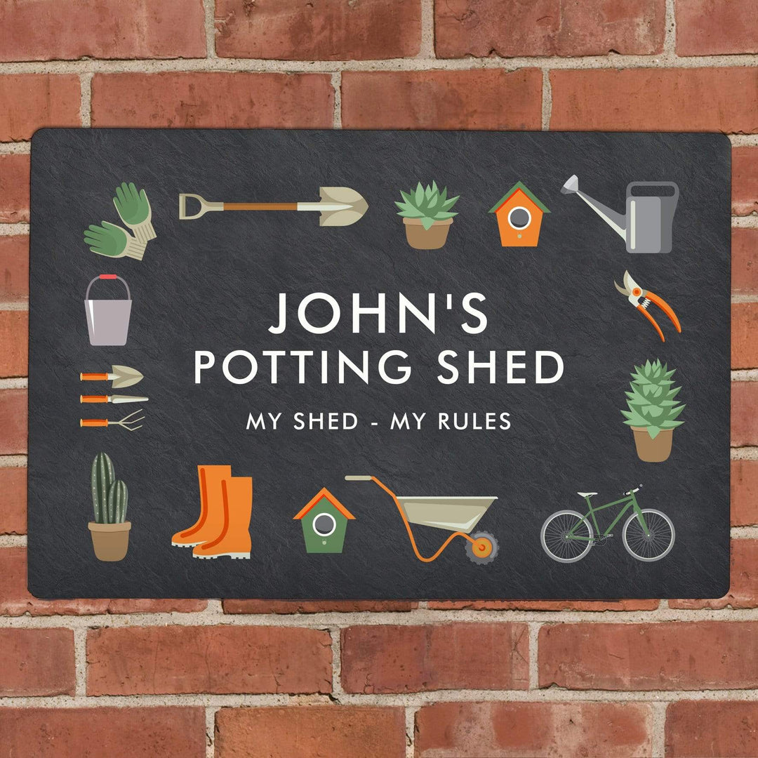 Personalised Memento Hanging Decorations &amp; Signs Personalised Gardening Metal Sign