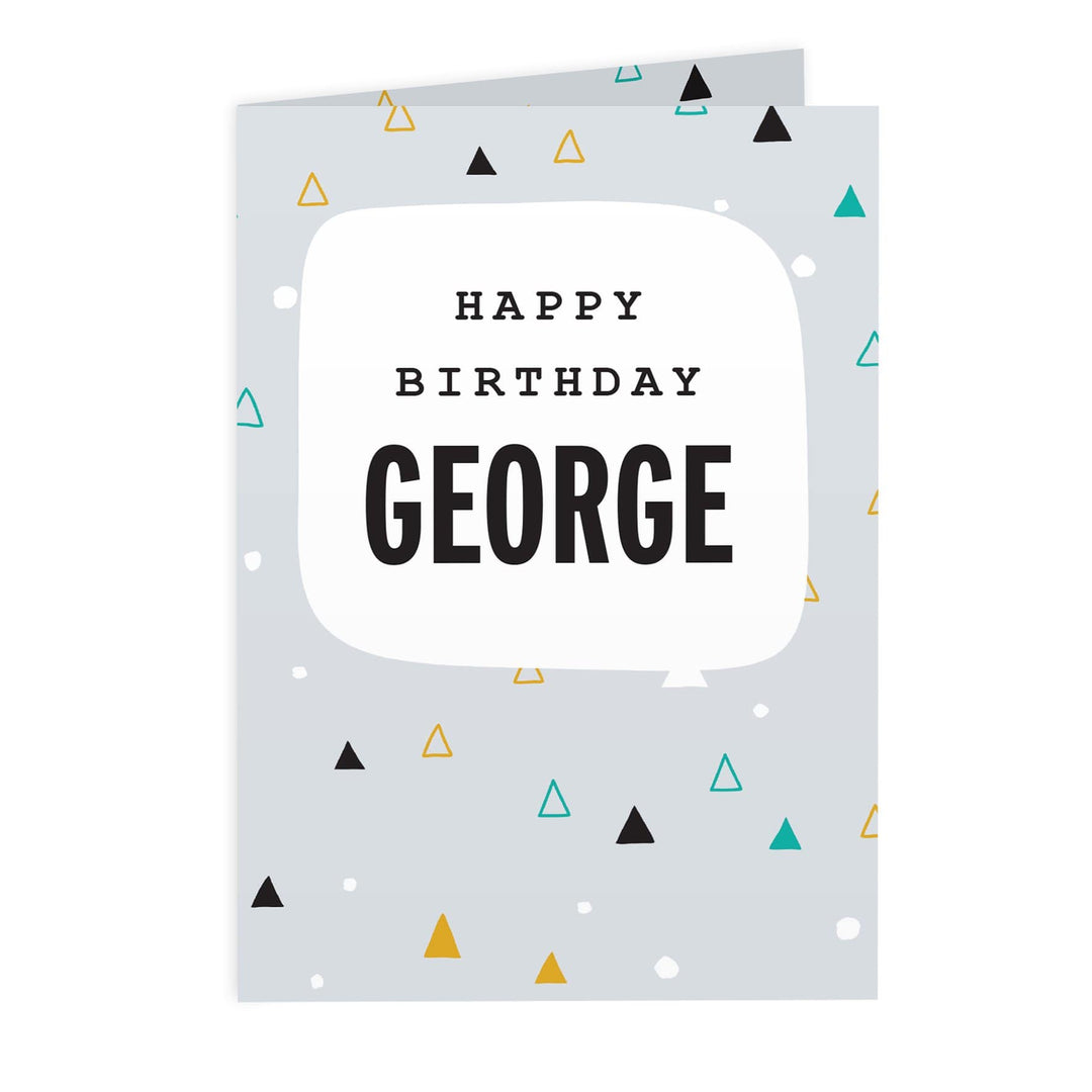 Personalised Memento Greetings Cards Personalised Geo Birthday Card