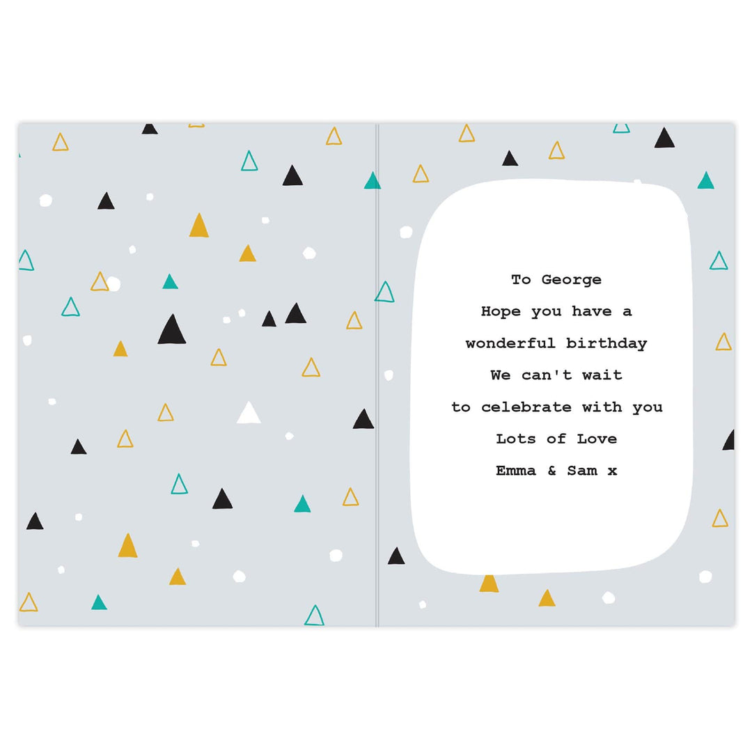 Personalised Memento Greetings Cards Personalised Geo Birthday Card