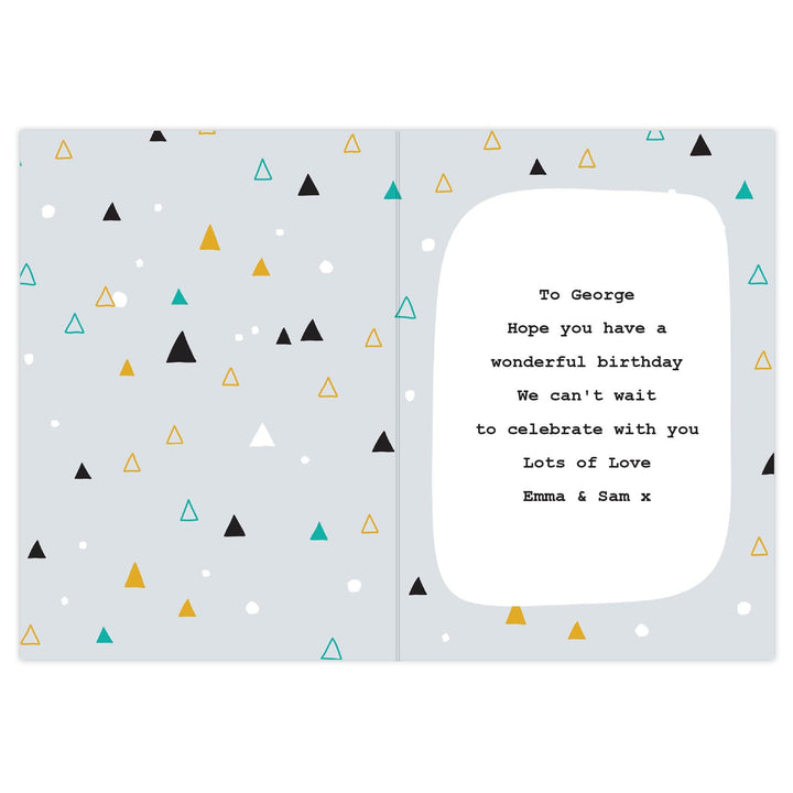 Personalised Memento Greetings Cards Personalised Geo Birthday Card