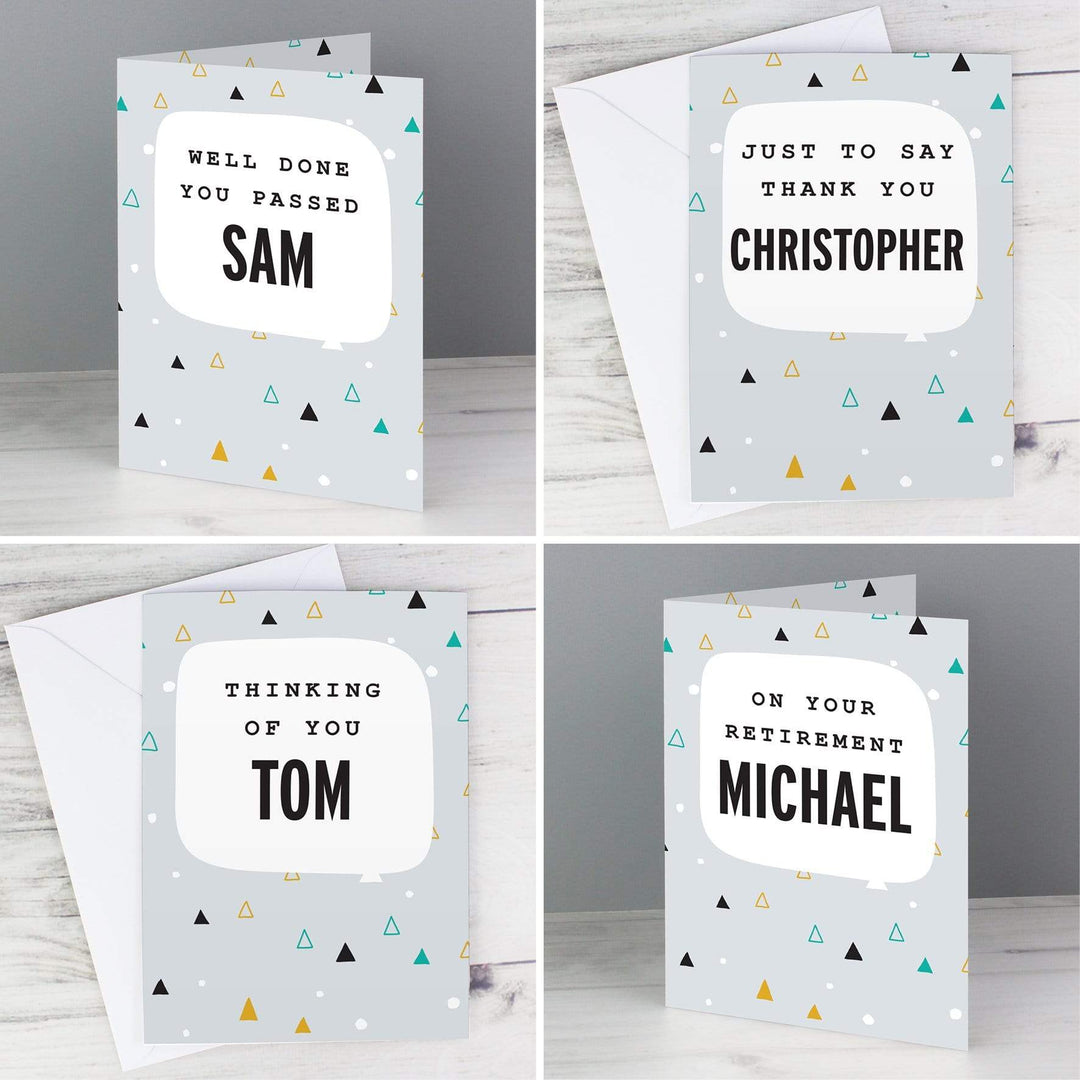 Personalised Memento Greetings Cards Personalised Geo Birthday Card