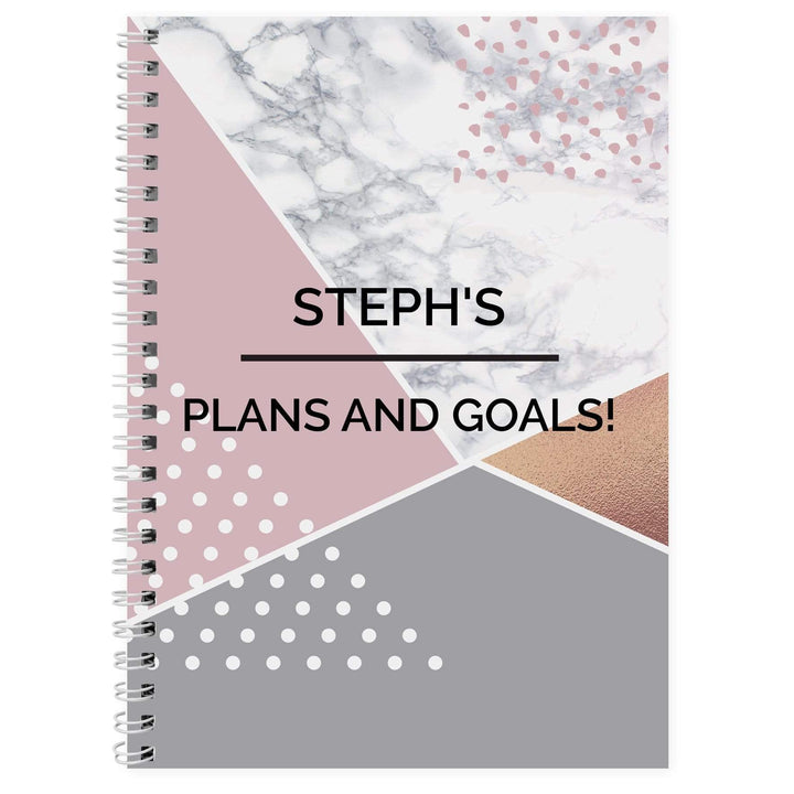 Personalised Memento Stationery &amp; Pens Personalised Geometric A5 Notebook