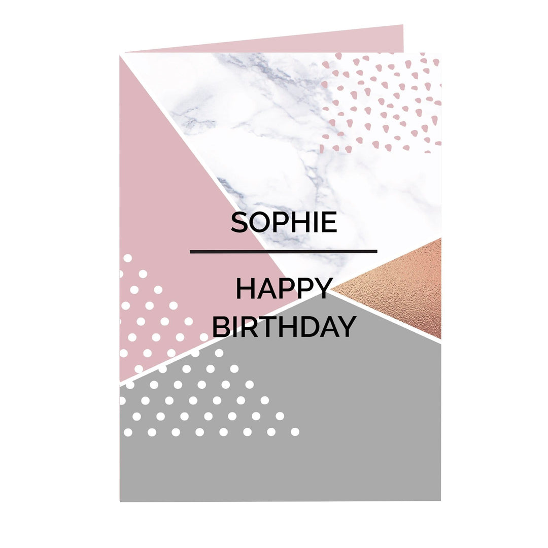 Personalised Memento Greetings Cards Personalised Geometric Card