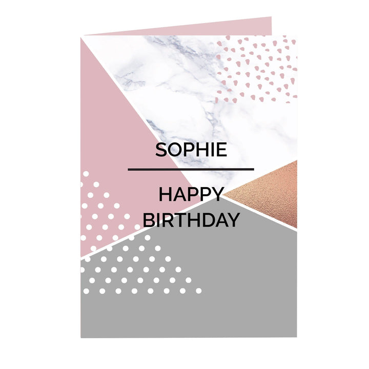 Personalised Memento Greetings Cards Personalised Geometric Card