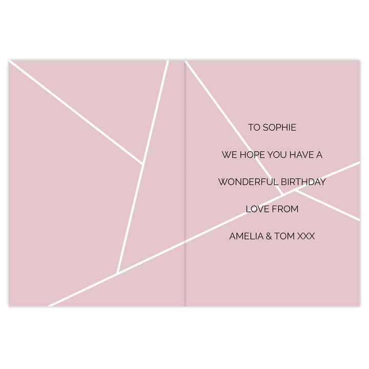 Personalised Memento Greetings Cards Personalised Geometric Card