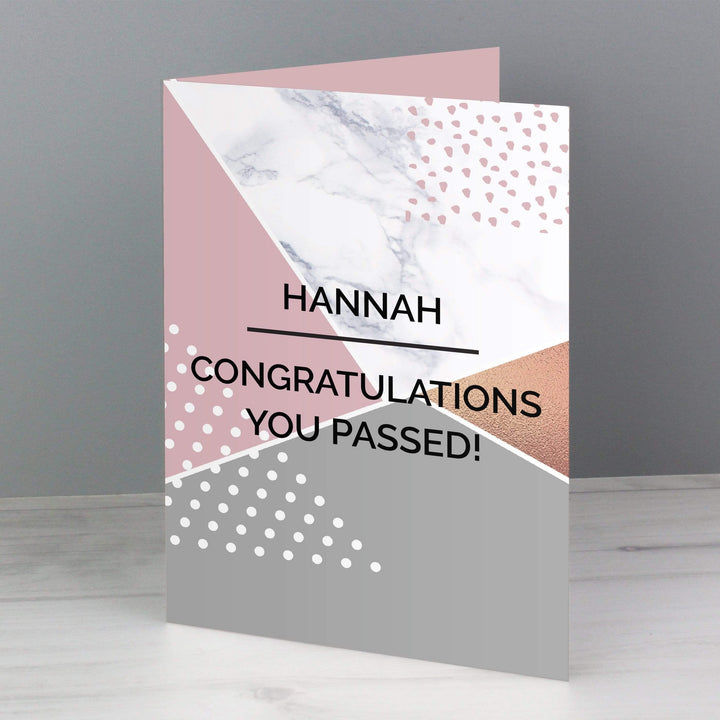 Personalised Memento Greetings Cards Personalised Geometric Card