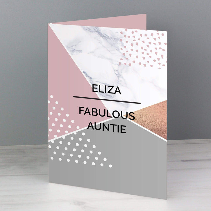 Personalised Memento Greetings Cards Personalised Geometric Card