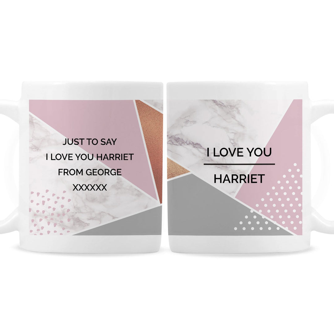 Personalised Memento Mugs Personalised Geometric Mug