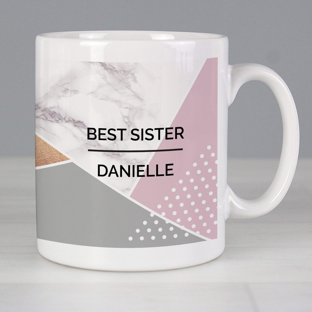 Personalised Memento Mugs Personalised Geometric Mug