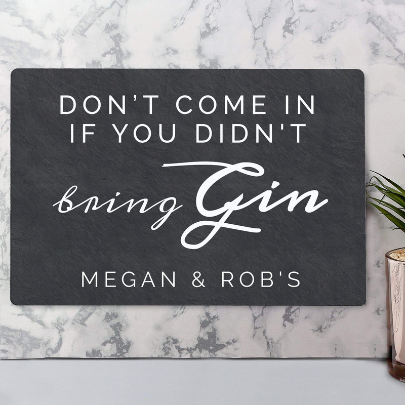 Personalised Memento Hanging Decorations & Signs Personalised Gin Metal Sign