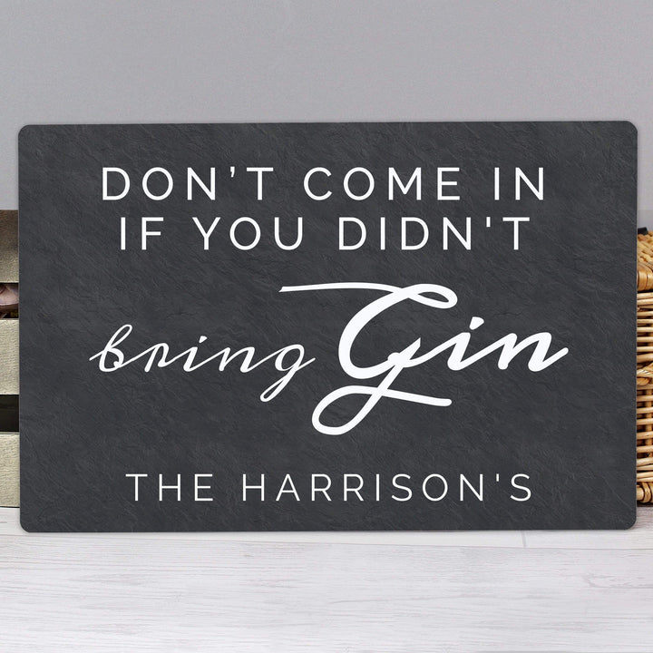 Personalised Memento Hanging Decorations &amp; Signs Personalised Gin Metal Sign