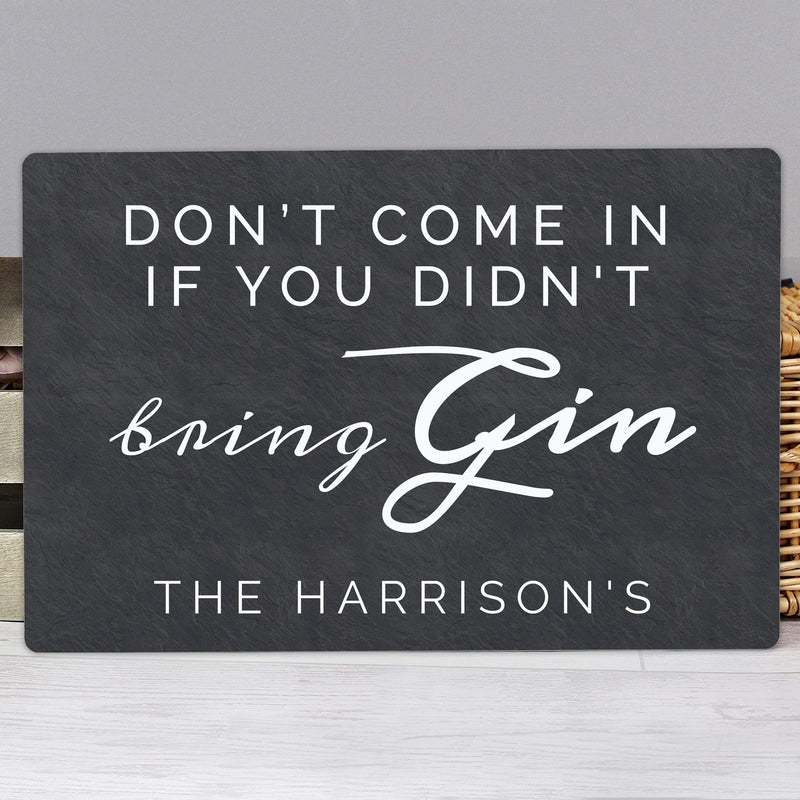 Personalised Memento Hanging Decorations & Signs Personalised Gin Metal Sign