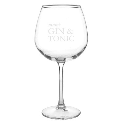 Personalised Memento Glasses & Barware Personalised Gin & Tonic Balloon Glass