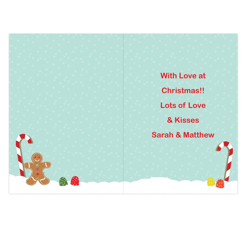 Personalised Memento Greetings Cards Personalised Gingerbread House Card