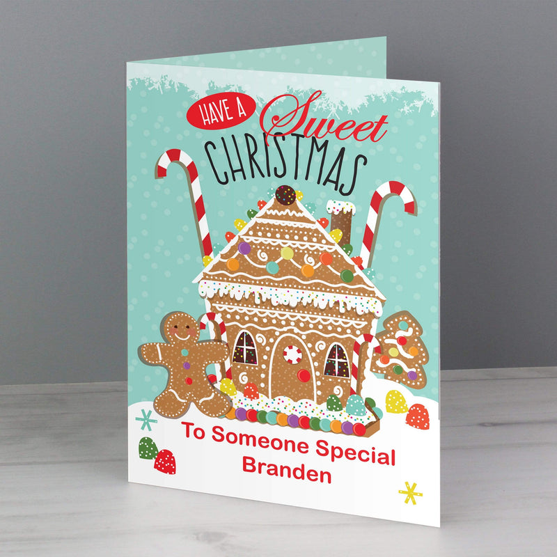 Personalised Memento Greetings Cards Personalised Gingerbread House Card