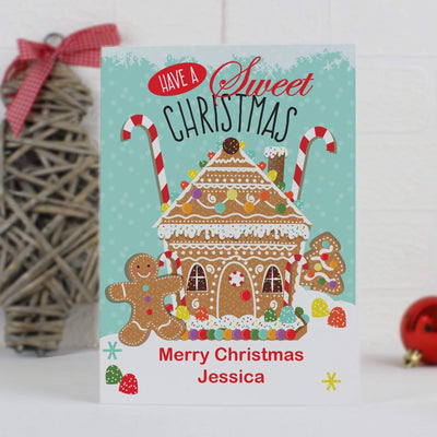 Personalised Memento Greetings Cards Personalised Gingerbread House Card