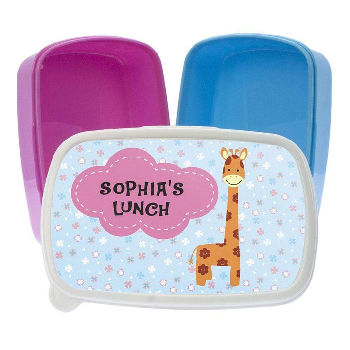 Treat Personalised Giraffe Lunch Box