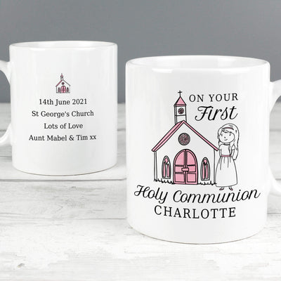 Personalised Memento Personalised Girls First Holy Communion Mug