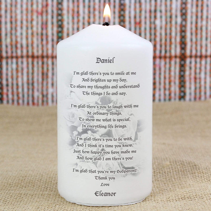 Personalised Memento Candles & Reed Diffusers Personalised Godparent candle