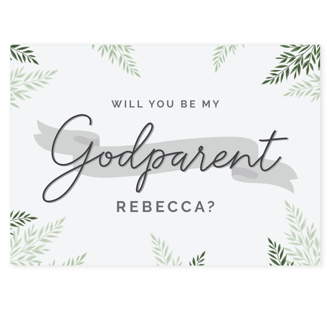 Personalised Memento Greetings Cards Personalised Godparent Card