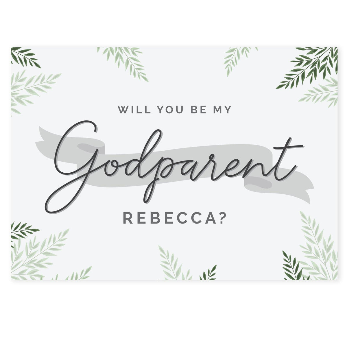 Personalised Memento Greetings Cards Personalised Godparent Card