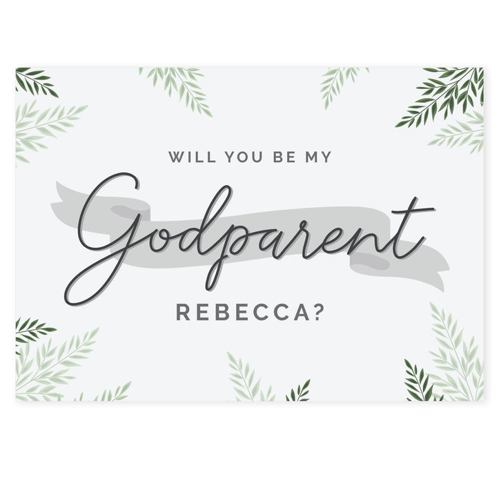 Personalised Memento Greetings Cards Personalised Godparent Card