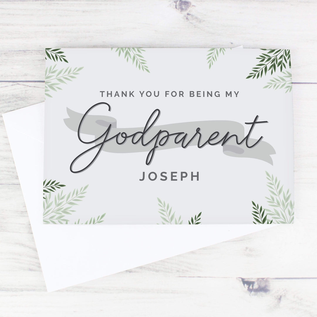 Personalised Memento Greetings Cards Personalised Godparent Card