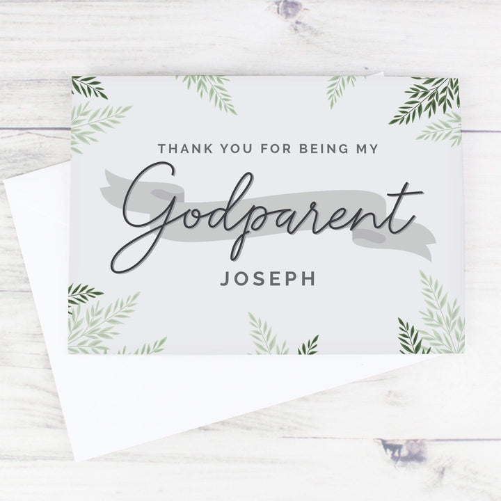 Personalised Memento Greetings Cards Personalised Godparent Card