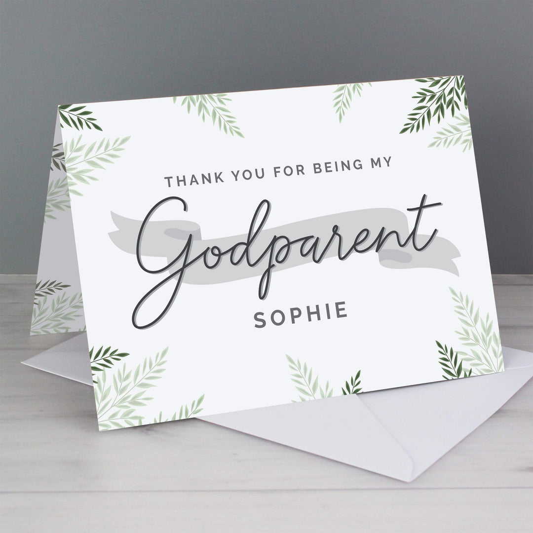 Personalised Memento Greetings Cards Personalised Godparent Card