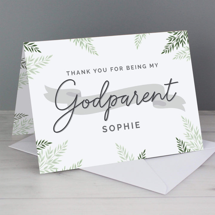 Personalised Memento Greetings Cards Personalised Godparent Card