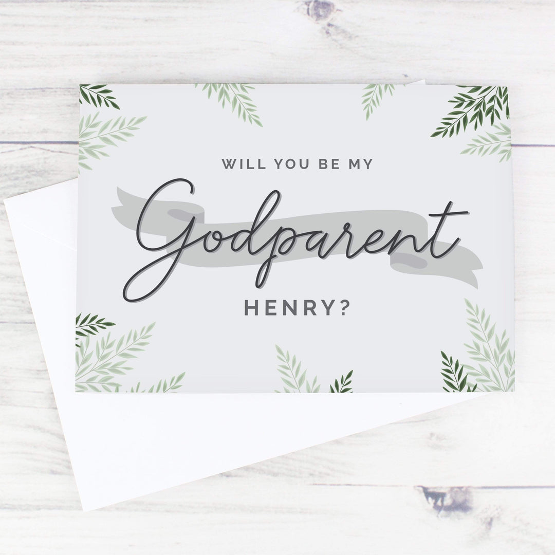 Personalised Memento Greetings Cards Personalised Godparent Card