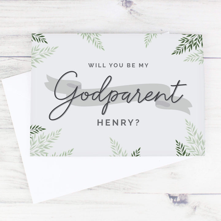 Personalised Memento Greetings Cards Personalised Godparent Card