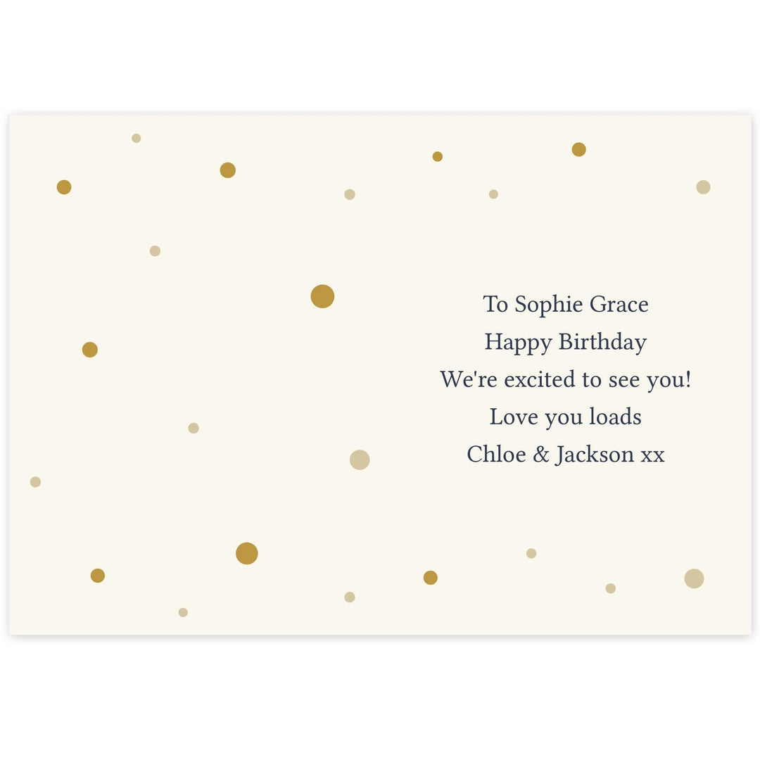 Personalised Memento Greetings Cards Personalised Gold Champagne Flutes Card