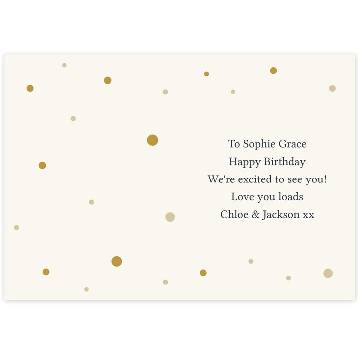 Personalised Memento Greetings Cards Personalised Gold Champagne Flutes Card