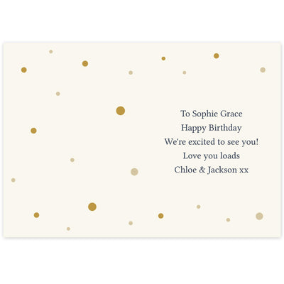 Personalised Memento Greetings Cards Personalised Gold Champagne Flutes Card