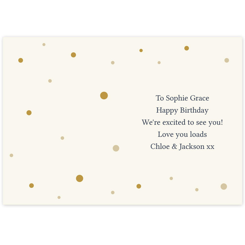 Personalised Memento Greetings Cards Personalised Gold Champagne Flutes Card