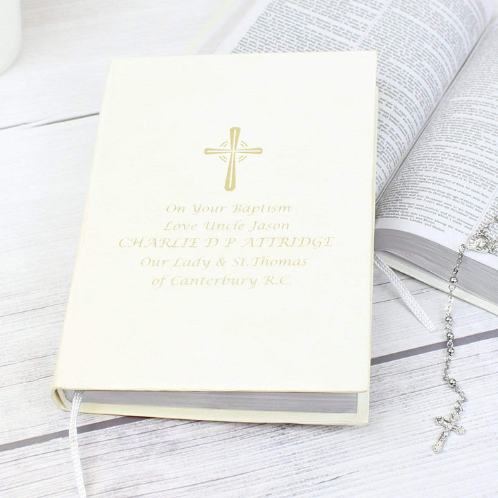 Personalised Memento Books Personalised Gold Companion Holy Bible - Eco-friendly