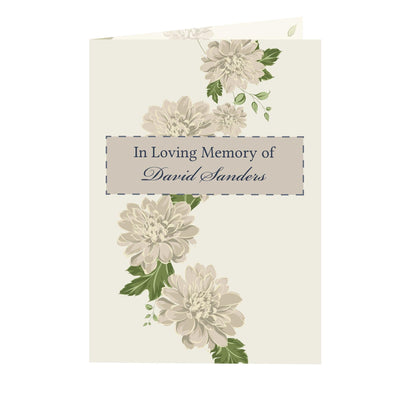 Personalised Memento Greetings Cards Personalised Gold Floral Card