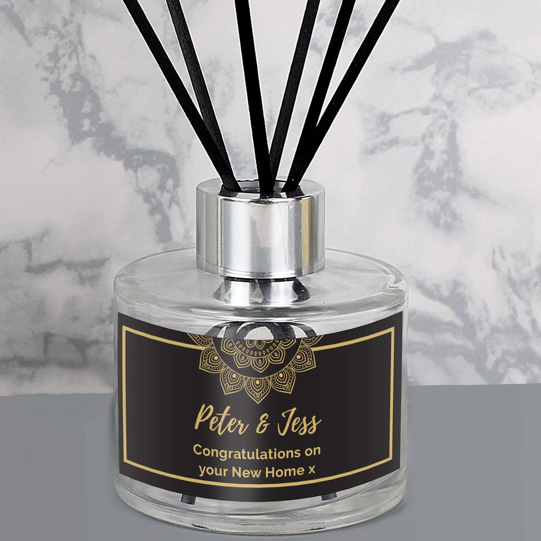 Personalised Memento Candles &amp; Reed Diffusers Personalised Gold Mandala Reed Diffuser