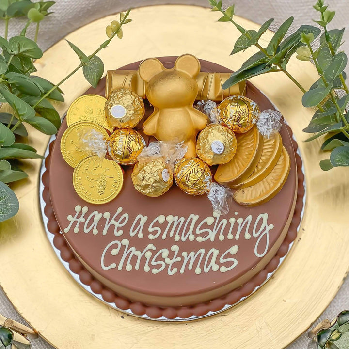 Sweet Trees Personalised Gold Smash Cake